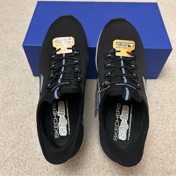 Skechers Waterproof Hands Free Slip-ins Summits-Best Choice Sneaker Black Sz 6.5 - Picture 7 of 12